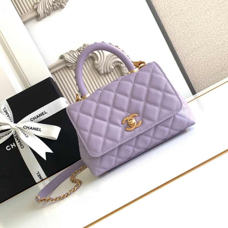 Ch*el top handle bags